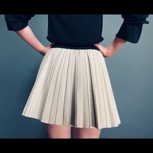 Zara Preppy Leather Skirt